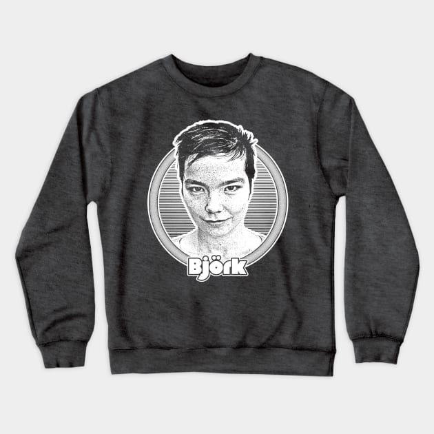 Björk /// Retro Style Fan Art Design Crewneck Sweatshirt by DankFutura